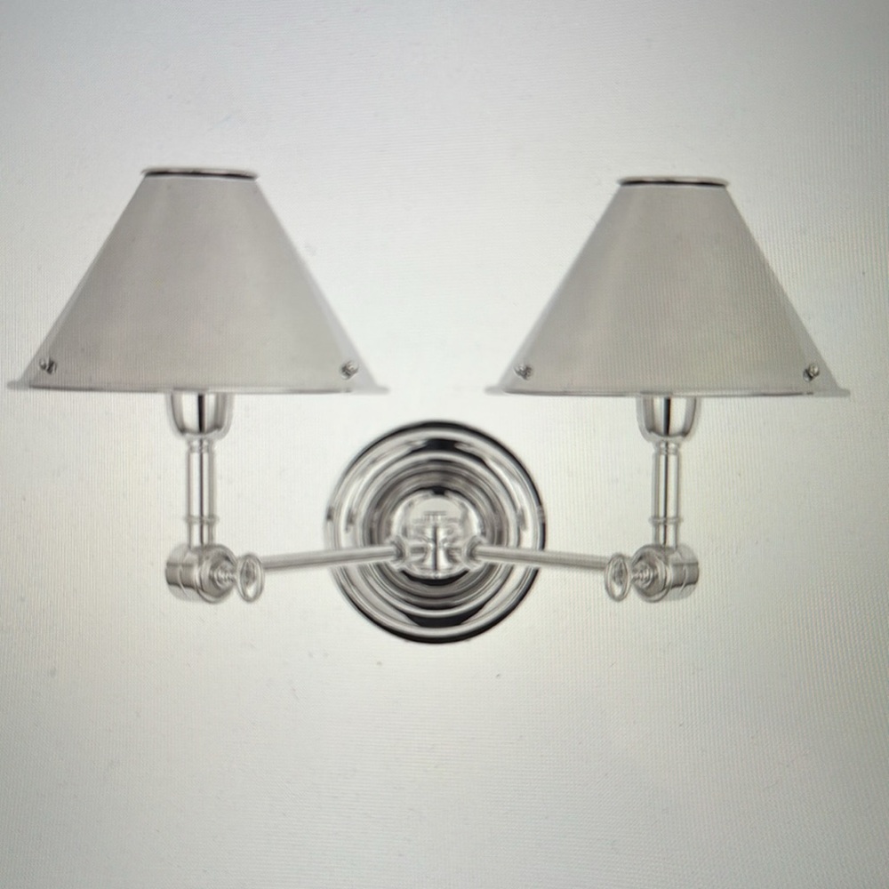 RALPH LAUREN VISUAL COMFORT RL 2252PN Anette Double Sconce in Polished Nickel